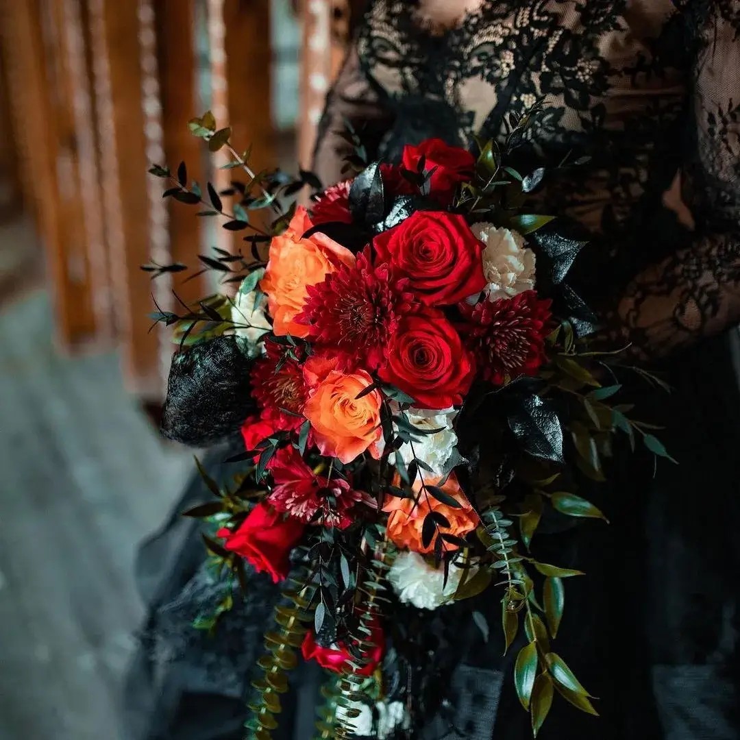 Styling a gothic wedding dress