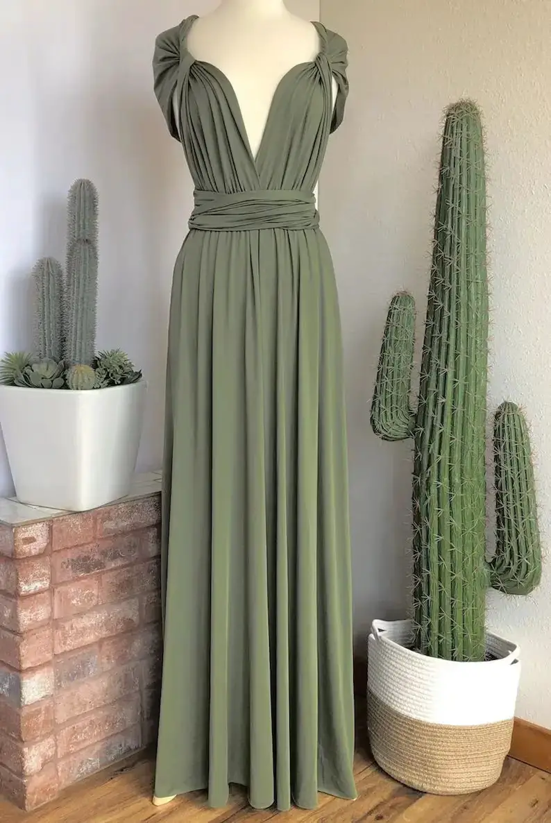 BEST satin moss green bridesmaid – Chi Chi