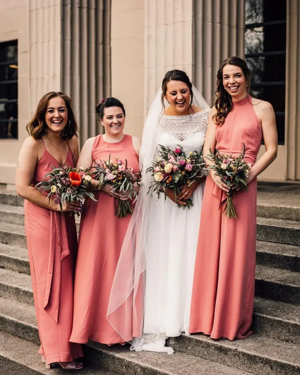 Styling bridesmaids in jumpsuits