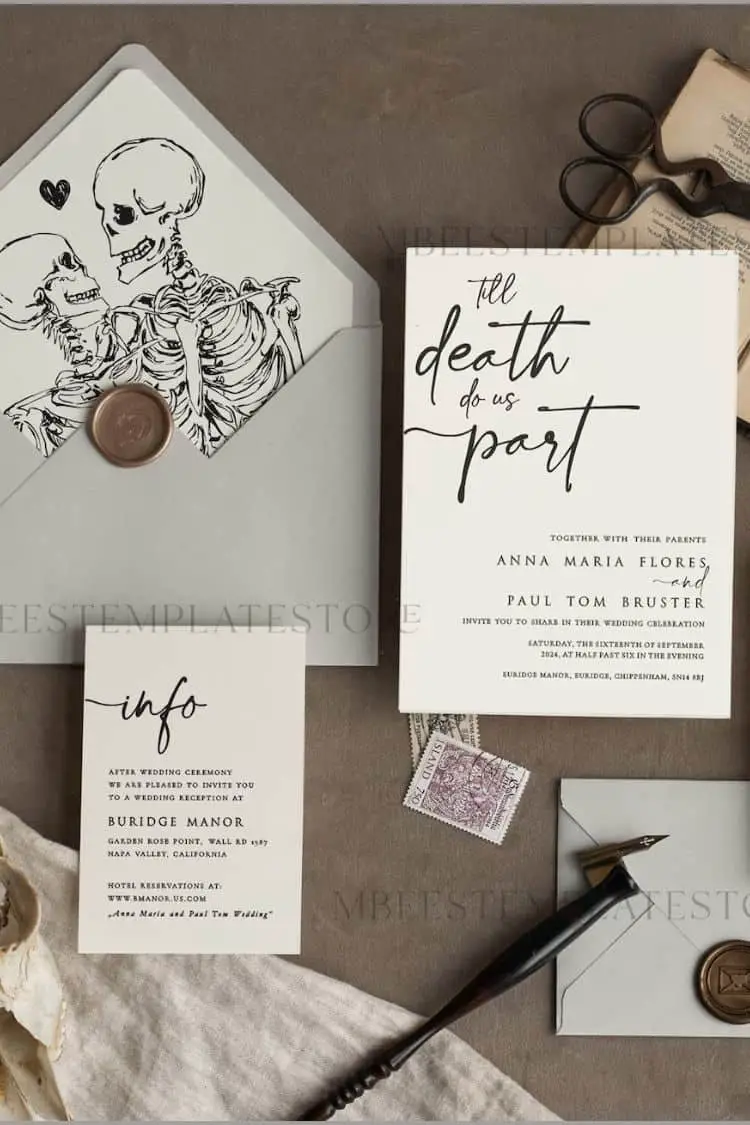 Dark and Moody Invites