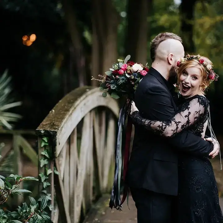 Styling a gothic wedding dress