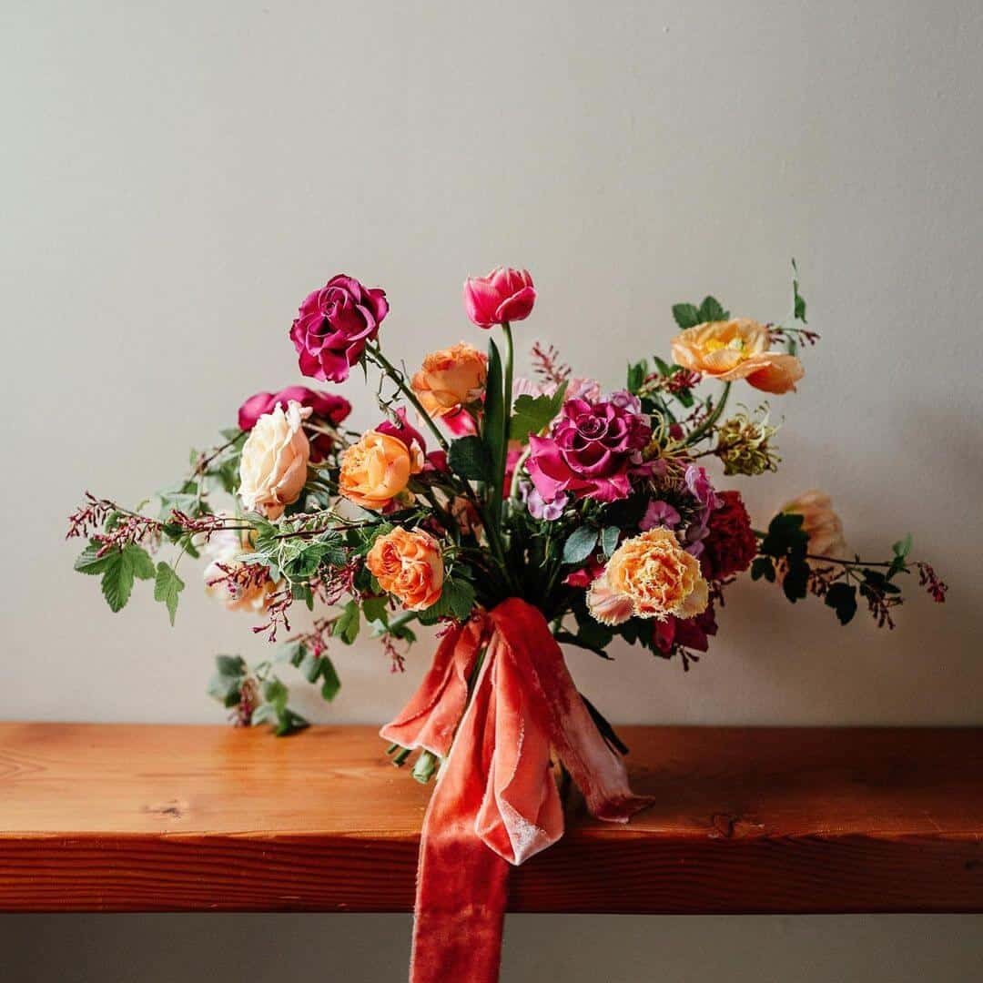 Ranunculus and roses