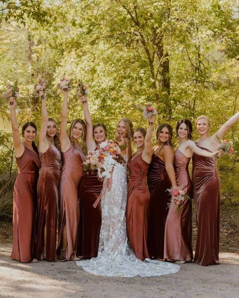 Autumn bridesmaid dress styles