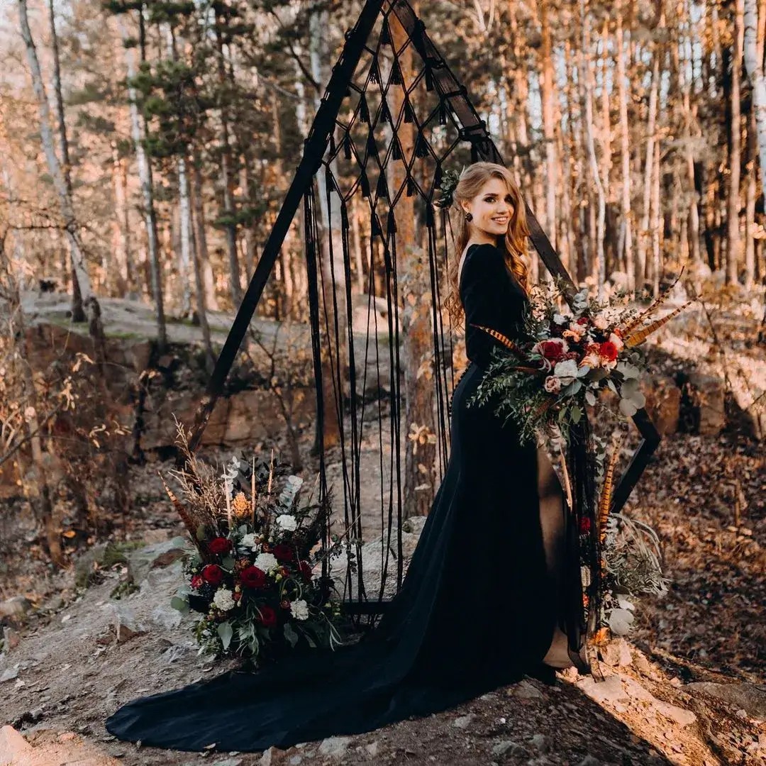 Styling a gothic wedding dress