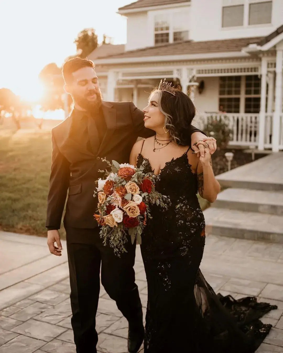 Styling a gothic wedding dress