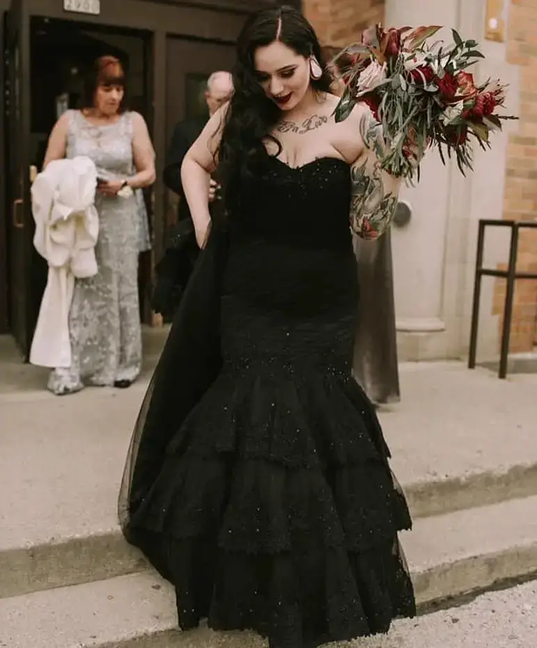 Styling a gothic wedding dress