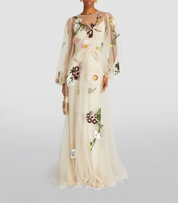 Floral and patterned bridal outfits