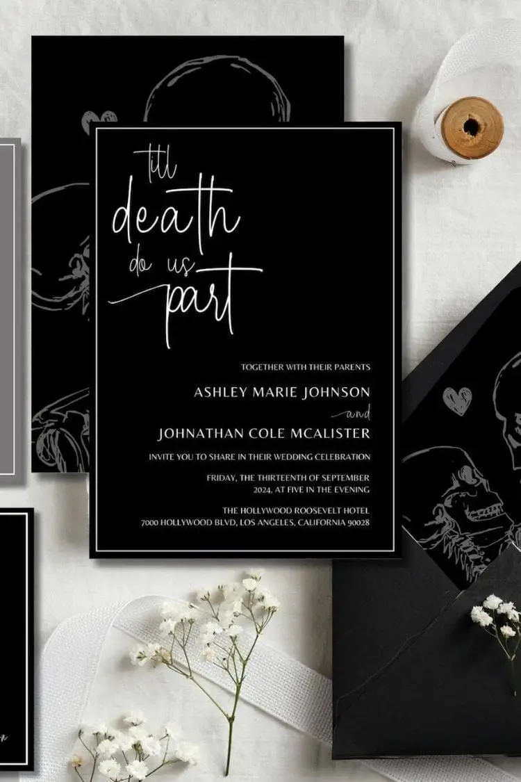 Dark and Moody Invites