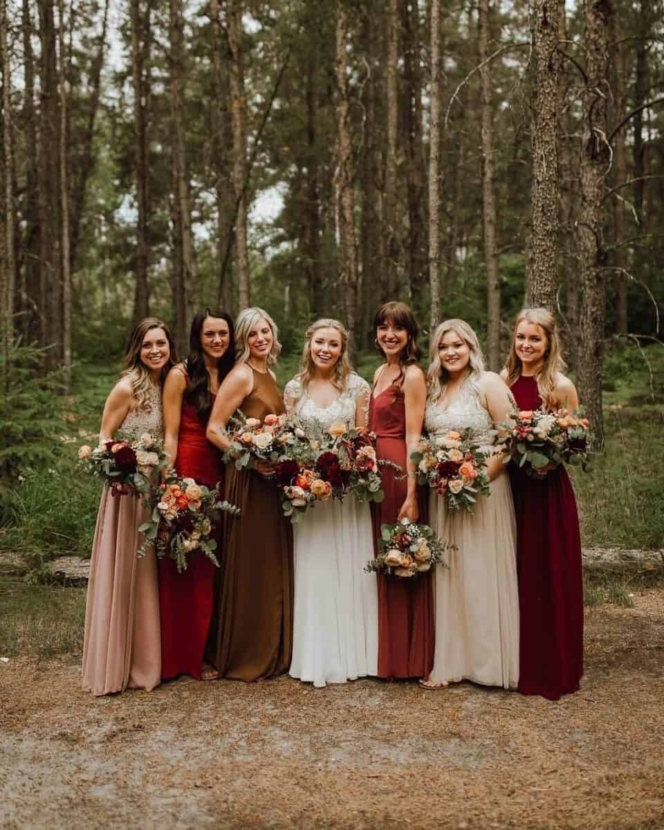 Autumn bridesmaid dress styles