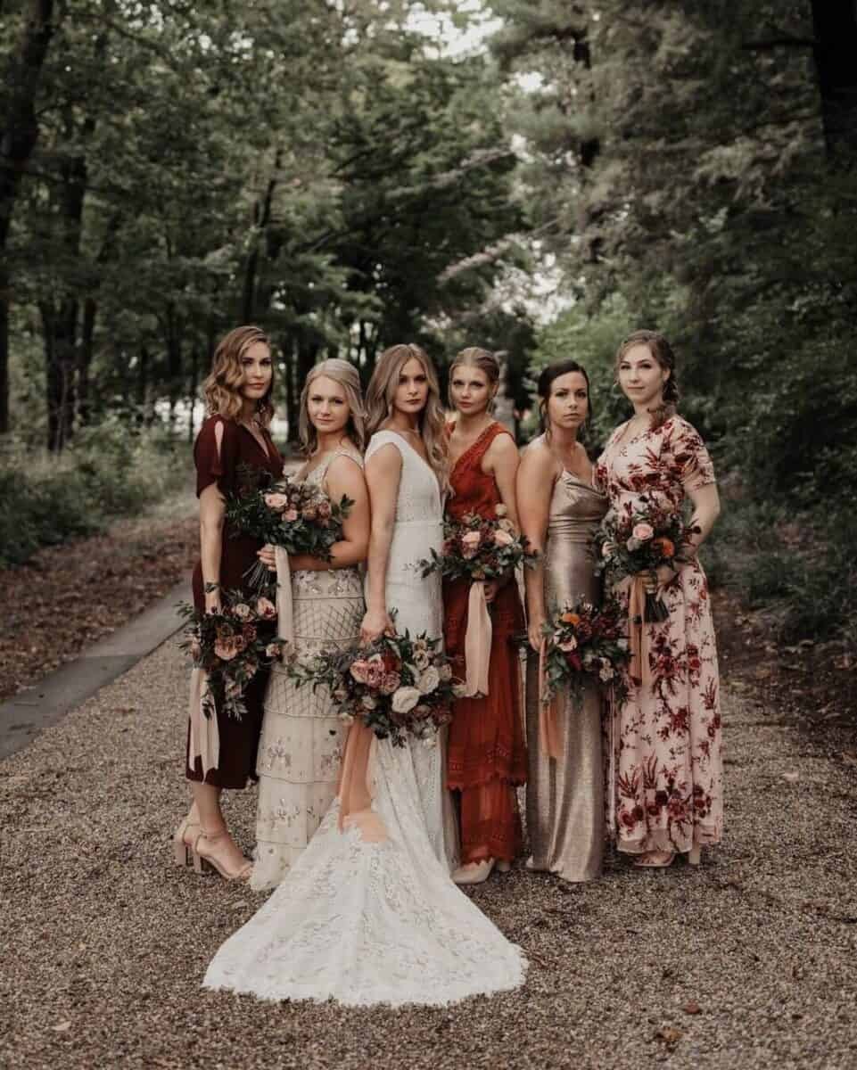 Autumn bridesmaid dress styles