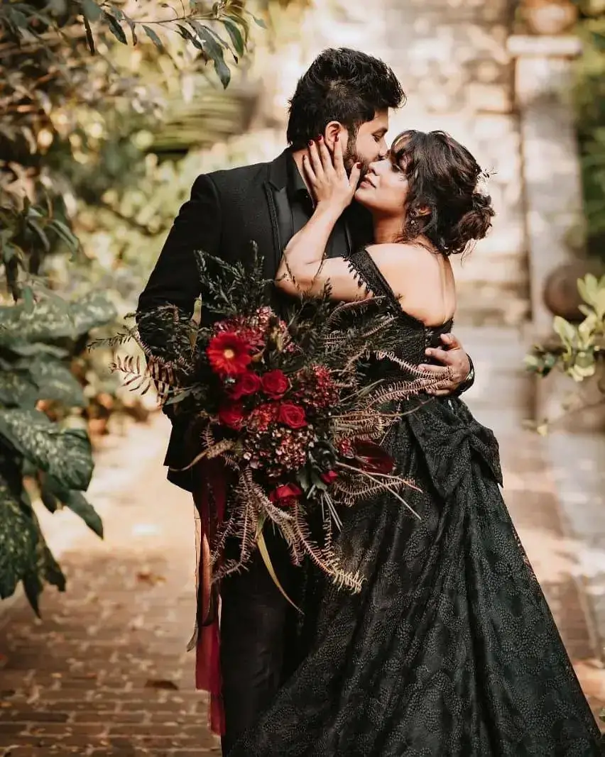 Styling a gothic wedding dress