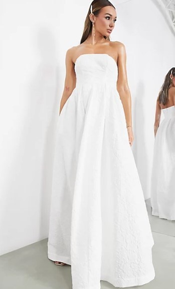 strapless summer bridal dresses