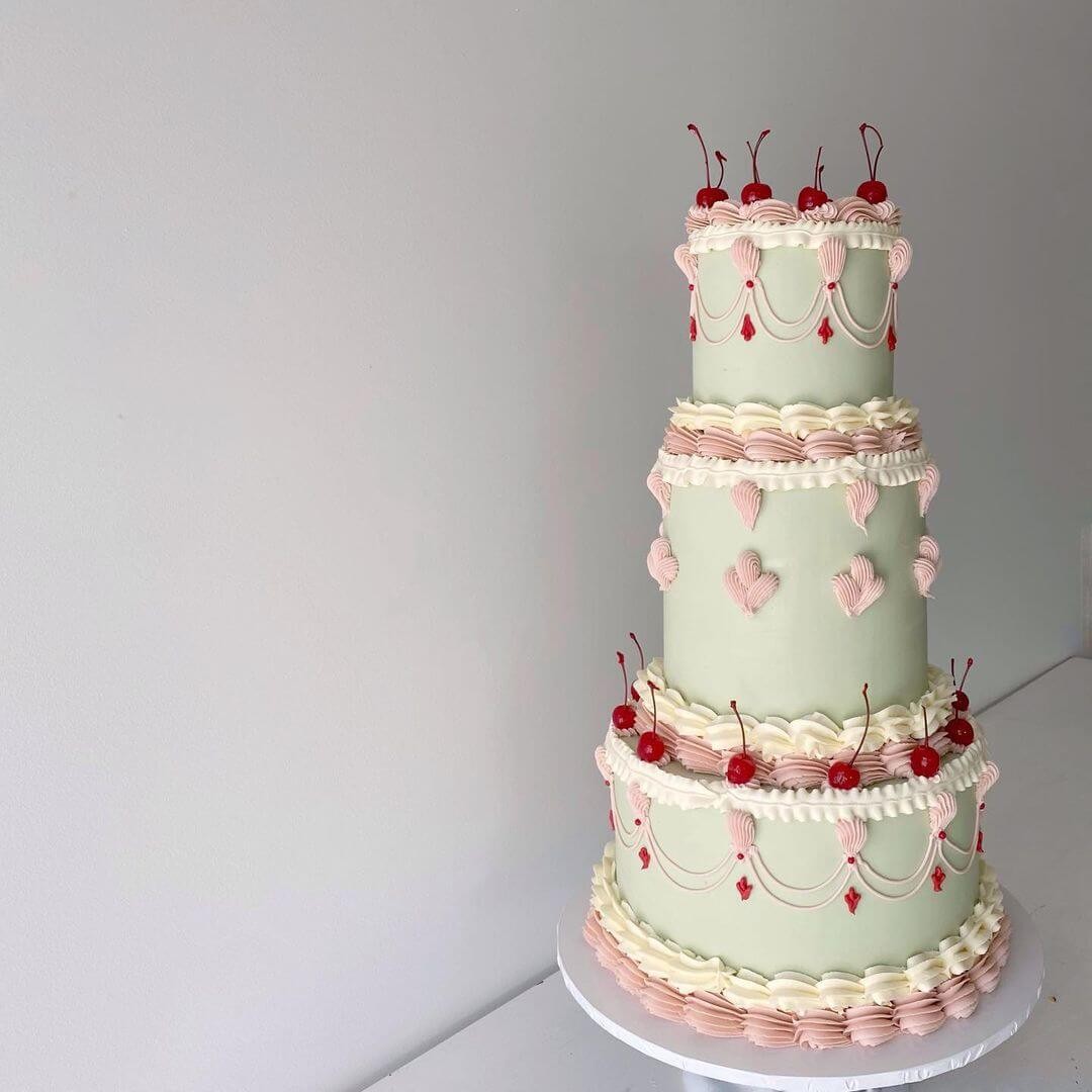 Retro Disco Ball Wedding Cake