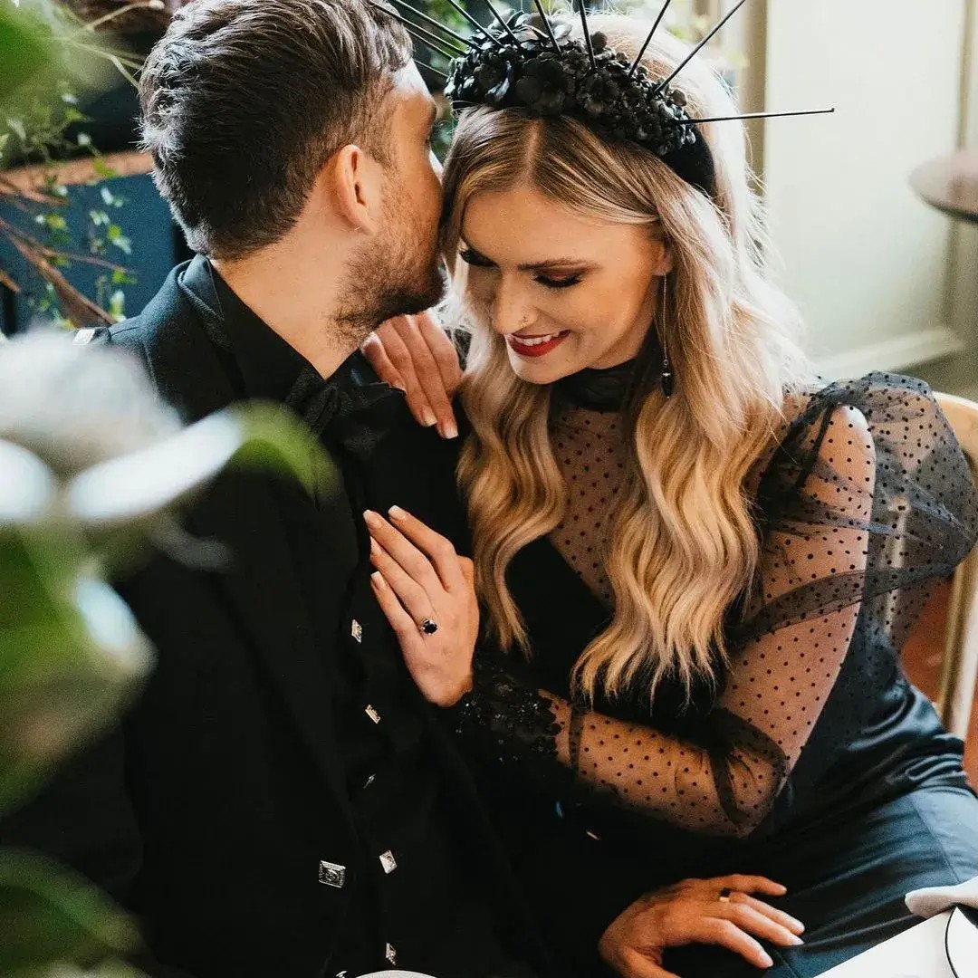 Styling a gothic wedding dress