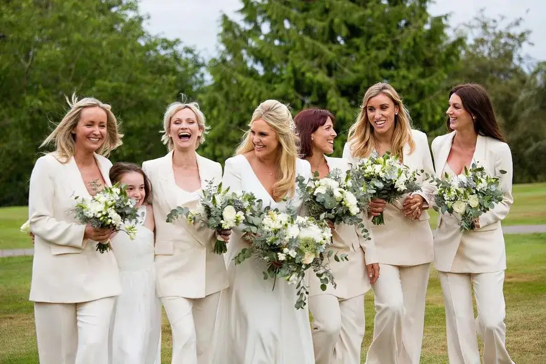 Styling bridesmaids in suits