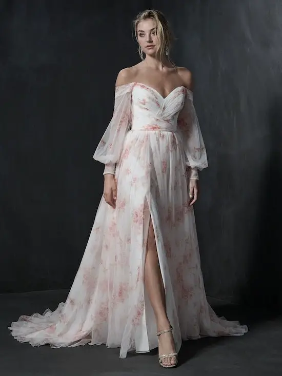 Floral and patterned bridal outfits