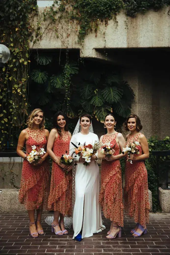 Polka Dot bridesmaid dresses