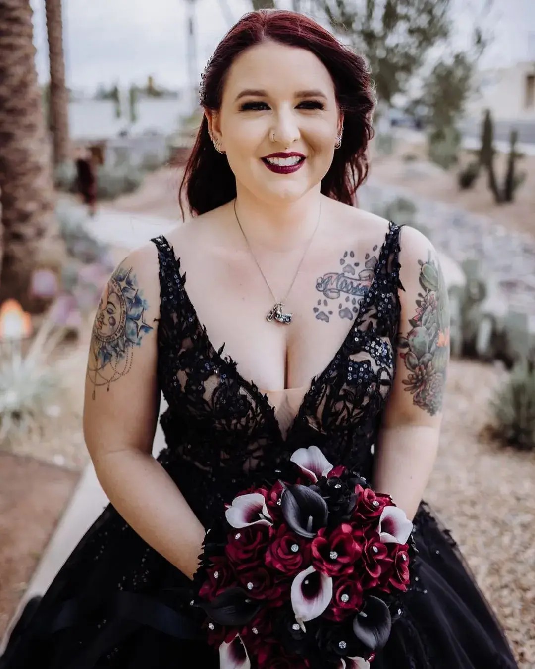 Styling a gothic wedding dress